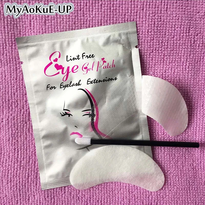 100pairs Lint Free Eye Gel Paper Patches Under Eye Pads Lash Eyelash