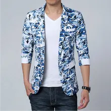 Большой размер 5XL Небесно-Голубой Камуфляжный Блейзер Ho мужской s мужской костюм куртка узор повседневные дизайнерские, брендовые королевский синий блейзер для мужчин