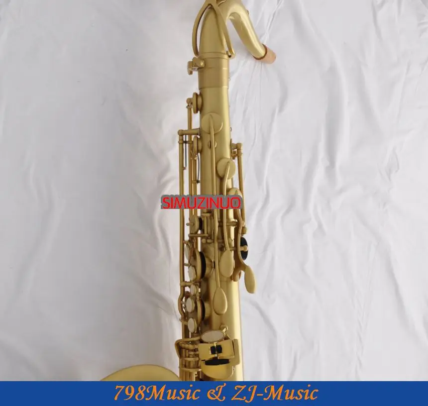 Профессиональный Желтый античный тенор-саксофон высокий F# Saxofon чехол