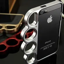100% Алюминиевый сплав бокс для iPhone 5 5S бампер Мода Lord Кольца Knuckles Finger Телефон кадров чехол для iPhone 5 г se