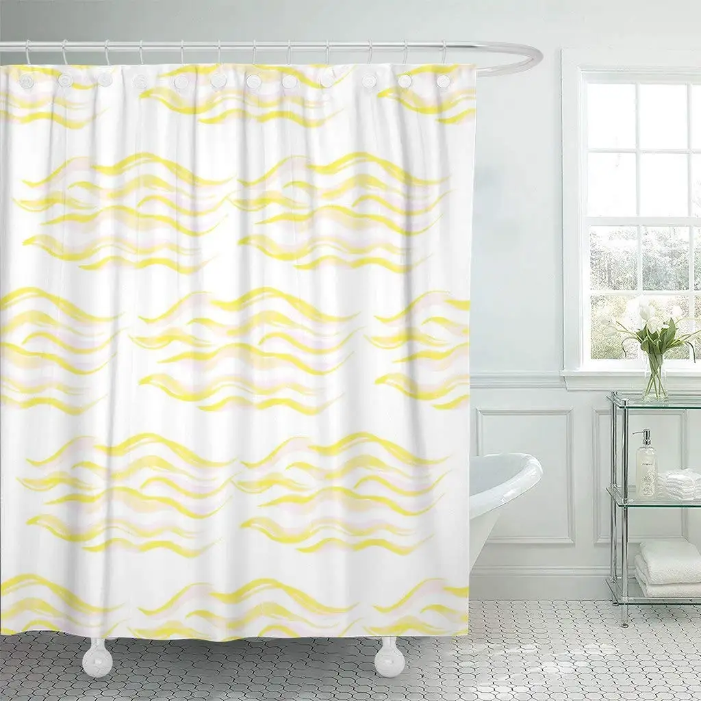 Shower Curtains Bathroom Curtain Colorful Abstract Watercolor Wave