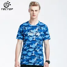 TECTOP летние мужские быстросохнущие камуфляжные футболки дышащие Стрейчевые с коротким рукавом для активного отдыха, рыбалки, футболки с круглым вырезом
