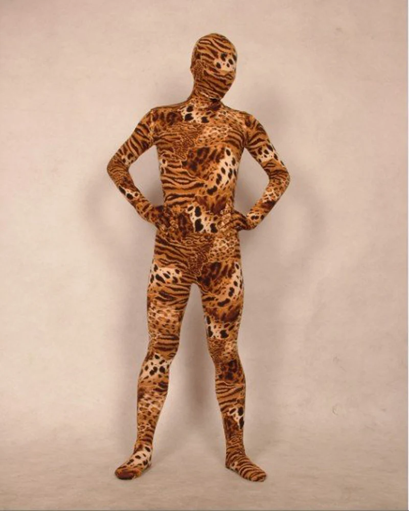

Full Body Colored cotton Zentai Catsuit Yellow Tigger/Tiger Fancy Dress S/M/L/XL/XXL/3XL A080
