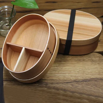 

Fashion Japanese Wood Lunch Box Bento Flask Container for Food Table Ware Storage Lunch Box for Kids Picnic School