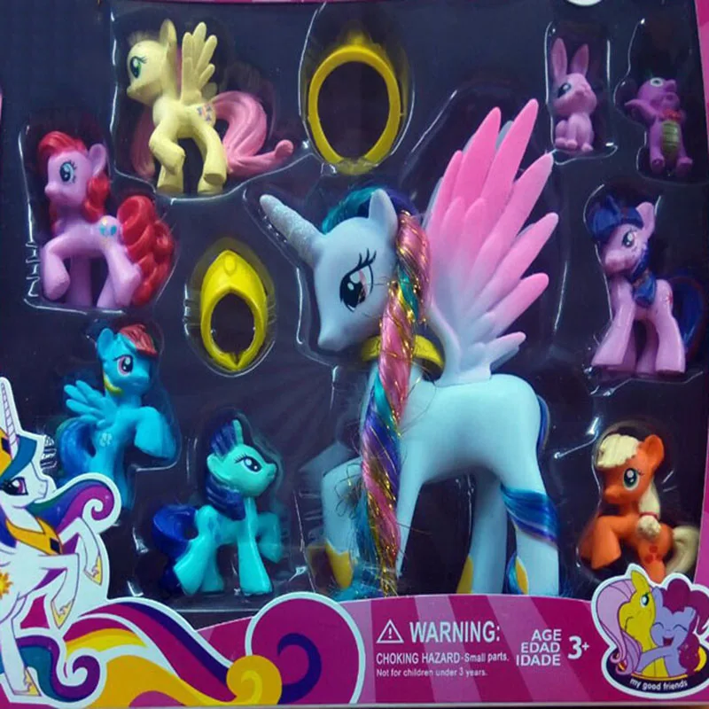 Buy 9pcs Unicorn Pets Horse Princess Celestia Luna Twilight ...