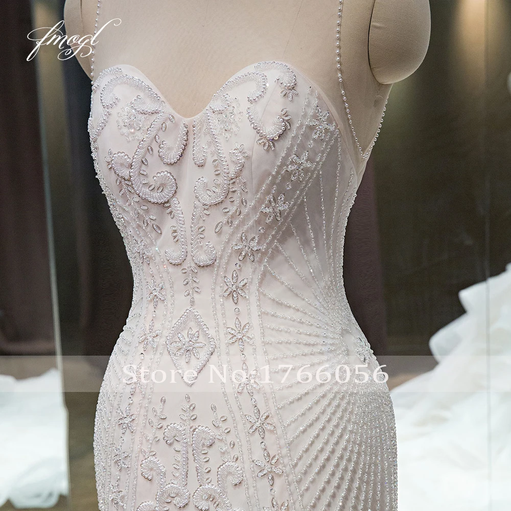 Ангел мечты Vestido De Noiva кружево Русалка Свадебные платья 2019 Совок средства ухода за кожей шеи аппликации из бисера оборками узор Винтаж
