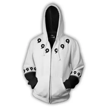 

2018 NEW MEN WOMEN Naruto Rikudou Manga Version Zip Up 3D Hoodie Sweatshirts Pullovers Autumn Tracksuit Streetwear Hoody