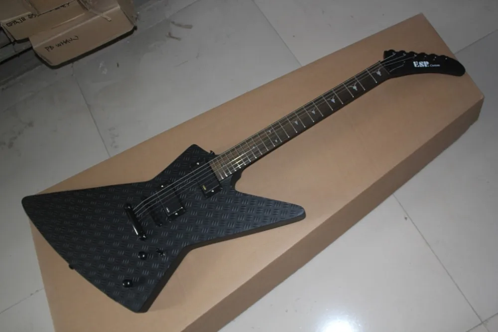 Black Esp James Hetfield S Diamond Plate Jh 2 Explorer Electric Guitar Deer Skull Inlays Esp Jh 2 Explorer Guitar Buy Cheap In An Online Store With Delivery Price Comparison Specifications Photos And Customer