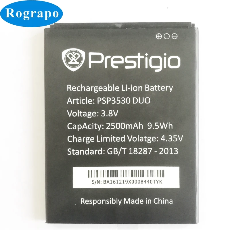 Аккумулятор Rograpo для Prestigio Muze D3/E3/F3/A7 2500 мАч | Мобильные телефоны и аксессуары