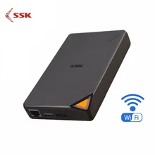 Ssk disco rígido externo sem fio portátil, disco rígido inteligente 1tb armazenamento em nuvem wi-fi remoto acesso hdd caso para tablet laptop usb