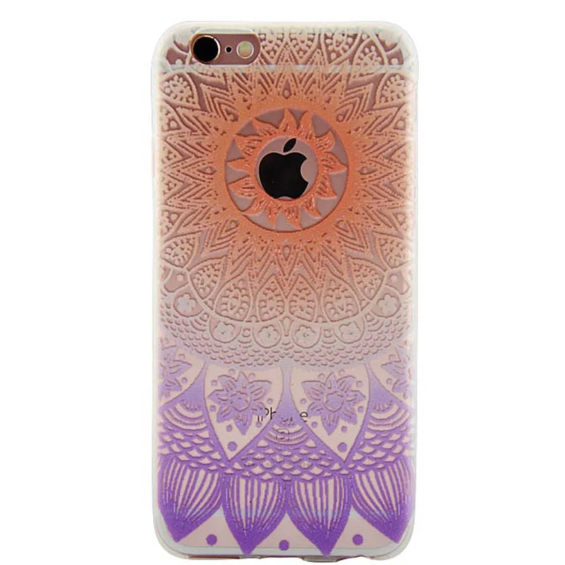 TOMKAS Case For iPhone 6 6S Plus Cover Floral Paisley Flower Mandala Datura Capinha Coque For iPhone 5 5S SE Case Silicone