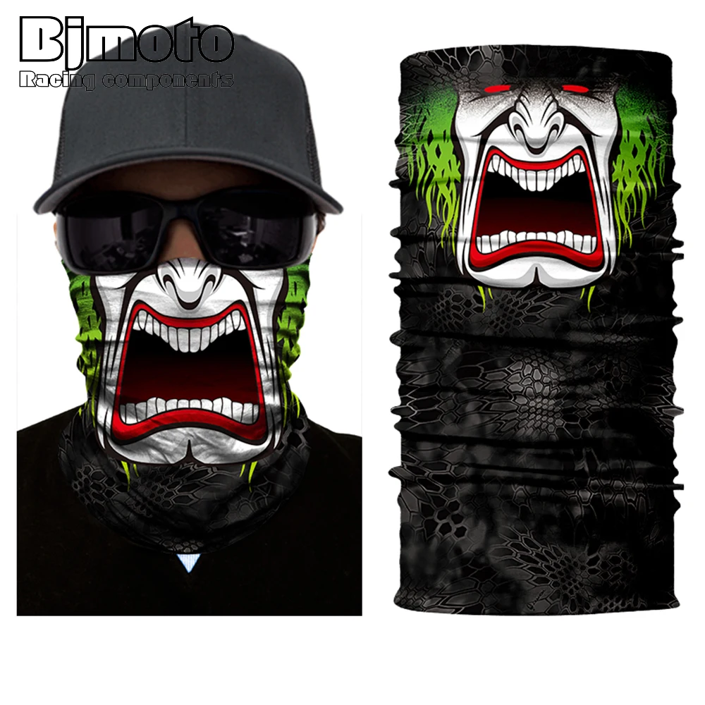 

BJMOTO moto skeleton holloween Face Skull Scarves Riding Mask Bicycle Sport Headband Deadpool Skull Shield Neck Headwear Bandana