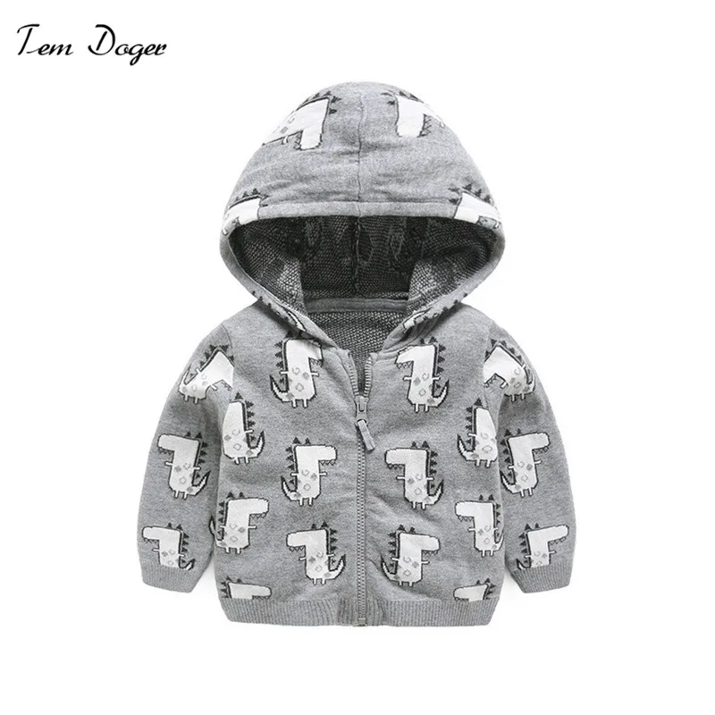 

Tem Doger Baby Autumn Toddler Baby Clothes Cartoon Cotton Hooded Jacket for 3-24m Newborn Baby Boy Girl Outerwear