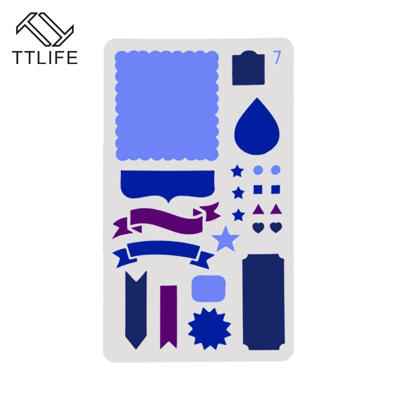 

TTLIFE Coffee Cappuccino Barista Art Stencils Decorating Carving Tools Cafe Latte Foam Spray Cake Duster Templates Coffee Maker