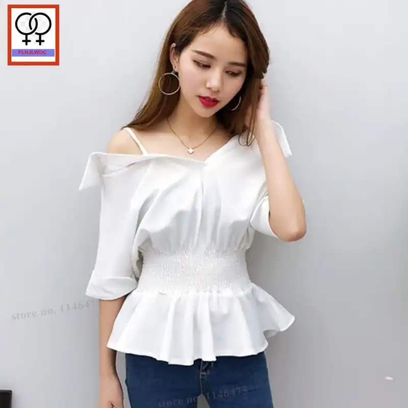 off shoulder peplum top