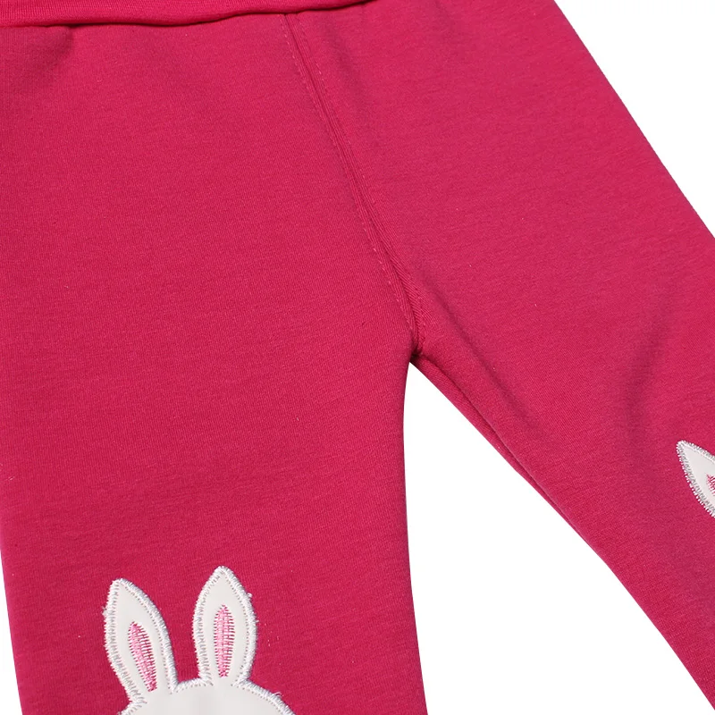Casual Warm Baby Girls Pants Fall Winter Pattern Kids Trousers Solid Elastic Wasit Pencil Pants Girls Cartoon Embroidery Pants (31)