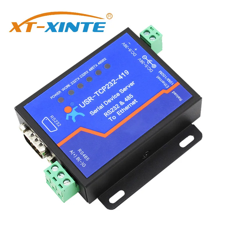

USR-TCP232-419 Serial Device Server RS232 RS485 to Ethernet Converter Support DTR/DSR Flow Control