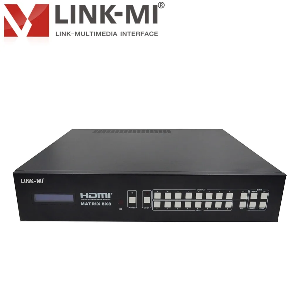 LINK-MI HDBaseT LAN сервировочный 8x8 HDMI матрица более CAT5e/6/7 HDMI сигнал до 328ft/100m RS232 управления 3D 4K2K 8 портов hd сплиттер