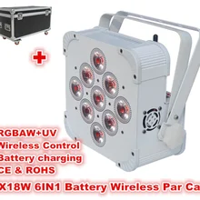 20шт+ 1 зарядный кейс) Светодиодные par-прожекторы банки CE& ROHS 9x18 w беспроводной сценический светильник с аккумулятором светодиодный RGBAWUV Uplights волновое Освещение сцены