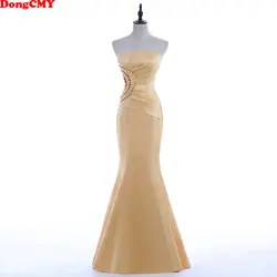 DongCMY Новая мода золото вечерние длинные дизайн плюс размеры vestido de festa longo Русалка вечернее платье