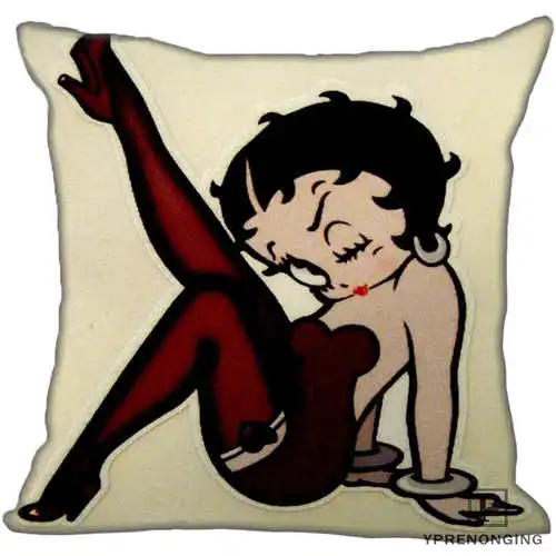 Best Custom Betty Boop(1)@ 1 Наволочка на подушку, спальня домашний квадратный наволочка на молнии(одна сторона)#190404-01-74 - Цвет: Pillowcase