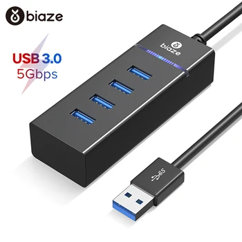 

Biaze USB HUB Multi USB 3.0 Splitter Dock 4 Ports Multiple USB Port Expander For Laptop PC Computer High Speed OTG USB 3.0 HUB