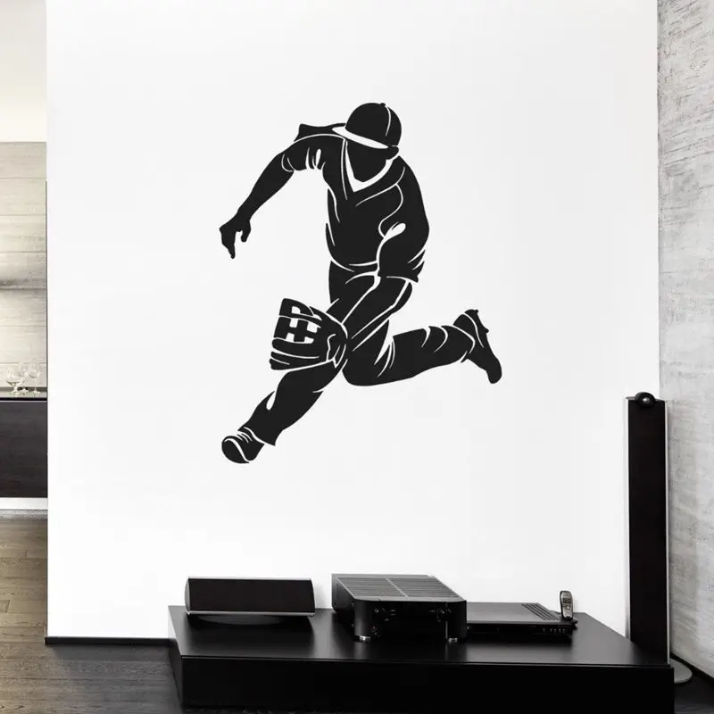 Dctal Baseball Car Windows Sticker Sports Decal Posters Vinyl Wall Decals Pegatina Decor Mural Baseball Sticker