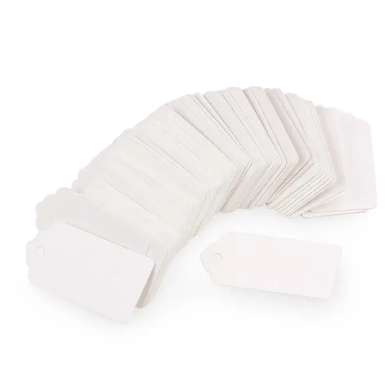 

100pcs 40*20mm White Hang Tags DIY Handmade With Love Gift Tags Paper Packing Labels/Price Tags For Jewelry Wedding Gifts