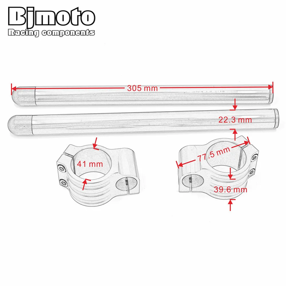 Bjmoto CNC мотоциклетный Руль клип на вилку руль клипон для Yamaha YZF R3- YZF R25 2013- YZF-R3 ABS MT03