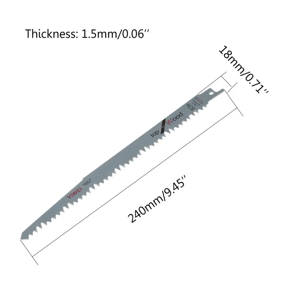 5 шт. 240 мм Высокоуглеродистая сталь возвратно-поступательные пилы лезвия саблей для дерева L29K