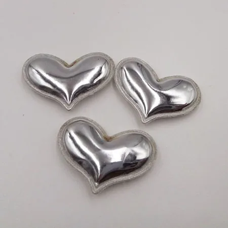 Блестящие нашивки из искусственной кожи мягкие фетровые в форме сердца ...