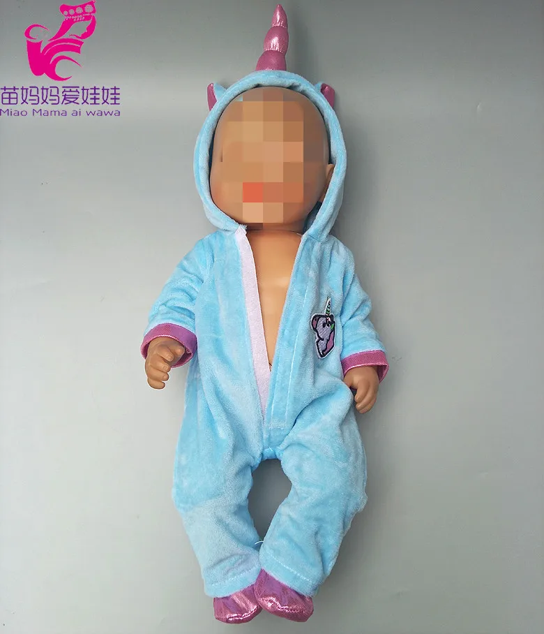 Одежда для куклы 43 см Детские куклы мультфильм костюм животного набор для 17 дюймов reborn Baby doll зимнее меховое пальто для игрушки одежда