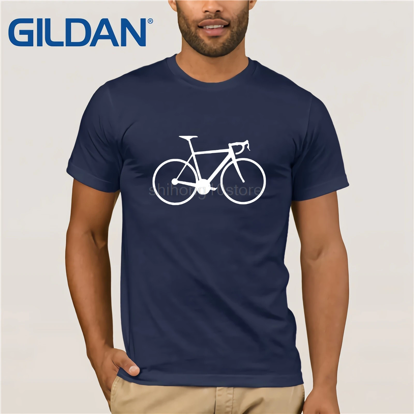 GILDAN Newest Men's Funny Summer Men Clothing Race Road Biker Cycle Men T Shirt Great Quality Funny Man Cotton Tees