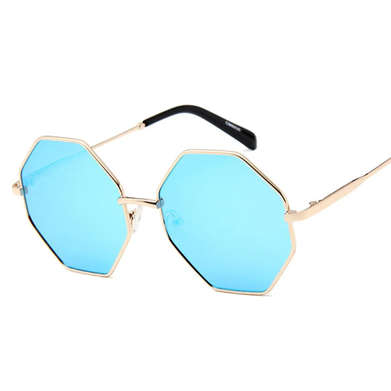 

2019 New Polygon Sunglasses Women Men Brand Designer Vintage Sunglasses Gold Clear Sunglasses Sexy Couple Eyewear Small Shades