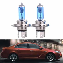 2 шт. H4 100 Вт галогенной лампы Яркий Белый фар автомобиля лампочки лампочка лампа 12 V 6000 K l0327