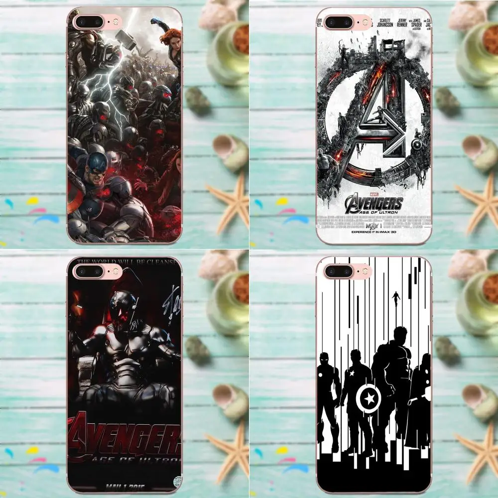 Marvel Avengers Age Of Ultron черный мягкий хит продаж для Xiaomi Note 3 4 Mi3 Mi4 Mi4C Mi4i Mi5 Mi 5S 5X6 6X8 SE A1 Max Mix