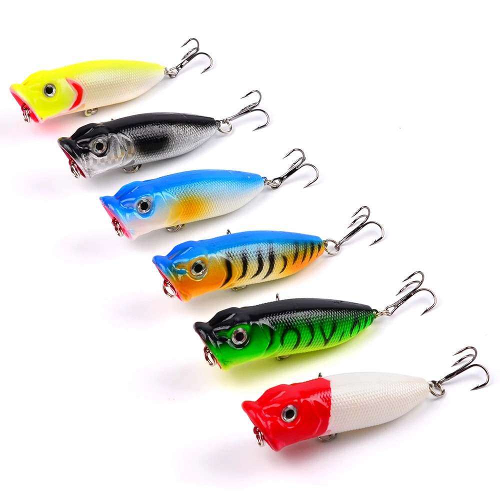 

1pcs/lot 6.5cm/11.3g Fishing Lures Popper Hard Artificial Bait Top Water Surf Fish Lure Tackle Wobblers everything for fishing
