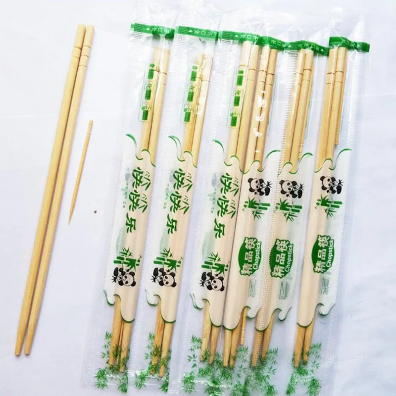 Chinese chopsticks Disposable Bamboo Wooden Chopsticks 20 Pairsin