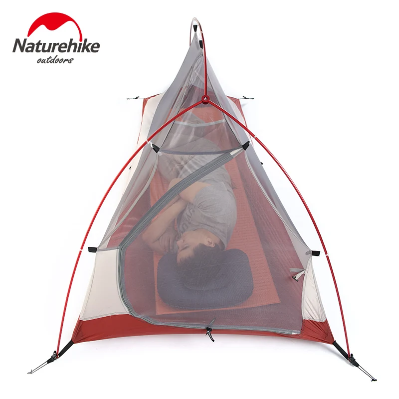 Naturehike палатка 1 человек палатка 3 сезона Открытый Сверхлегкий силиконовые тенты водонепроницаемый 3000+ 1,15 кг