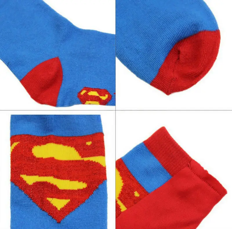 Унисекс Супермен Чудо-Женщина колено высокие с накидкой футбол косплей носки Новые