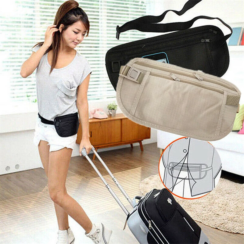 

Travel Money Belt Hidden Waist Security Wallet Bag Passport Pouch RFID Holder Waterproof Storage Bag