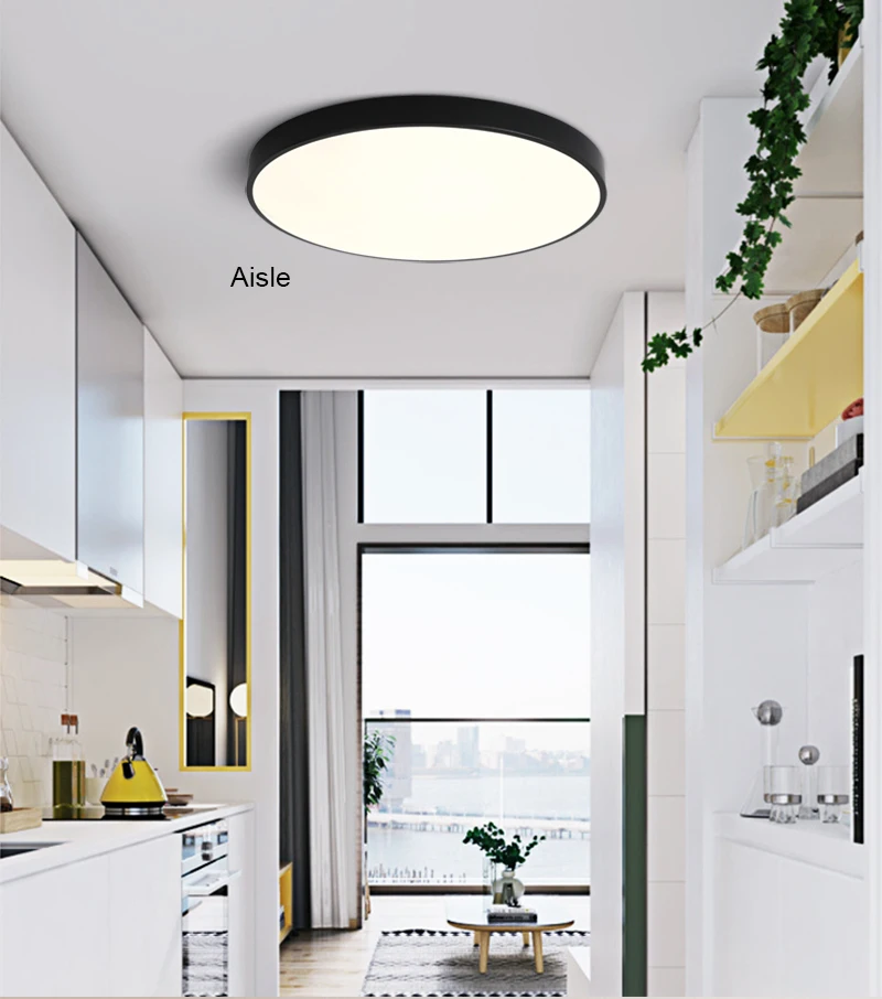Простой Круглый ультра-тонкий светодиодный потолочный светильник s акриловый светильник для гостиной с регулируемой яркостью светодиодный потолочный светильник для спальни светодиодный потолочный светильник