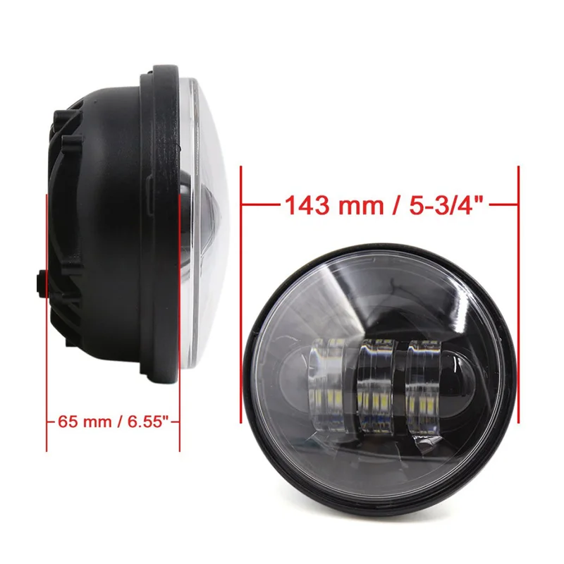 FADUIES 4.5 Inch 30W Black Led Spot Lights 6000k White Passing Projector Fog Lamp For Harley Daymaker Motorcycles  (3)
