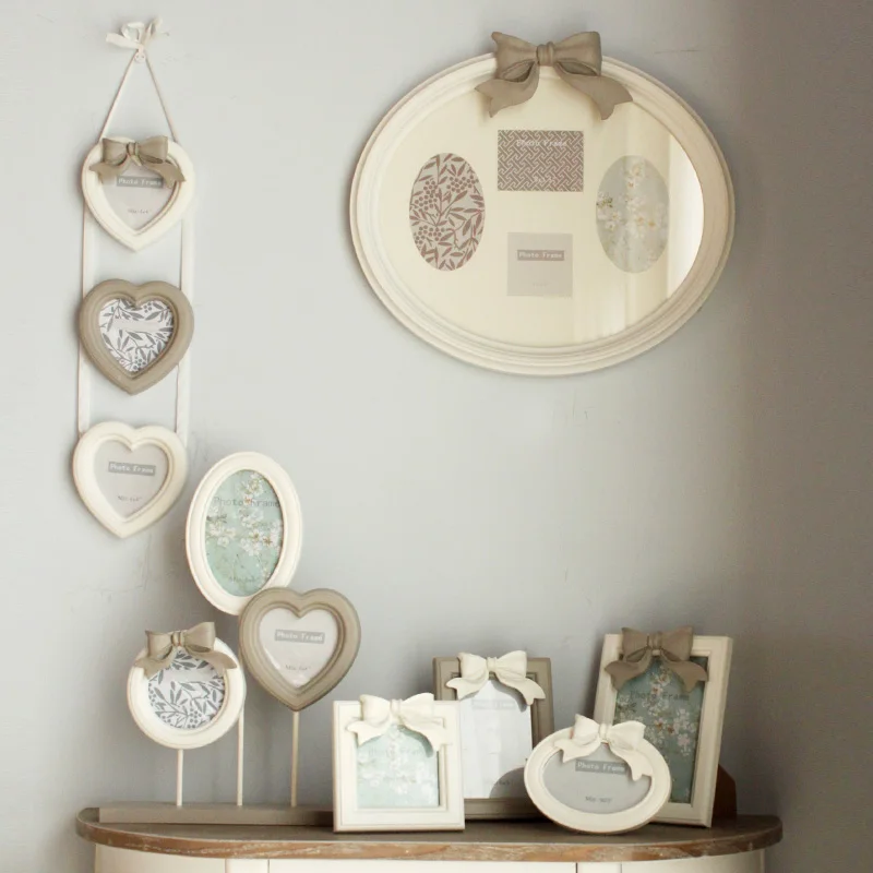 Miz Home 1 Piece Resin Bow Knot Wall Hanging Vintage Wooden Frame for Family Christmas Gift Decor GM08 7|vintage wooden frames|wood framewood vintage