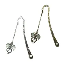 Vintage Metal Bookmark Pterosaur Pendant Handsome Beautiful Hairpin Sun And Moon Stars Grain Double Color Optional