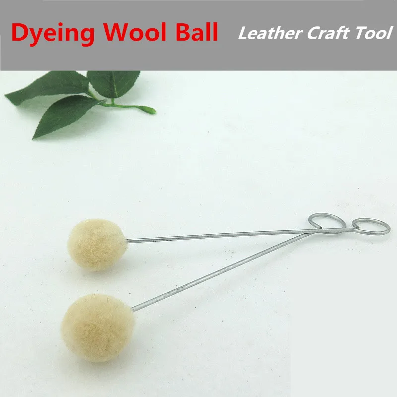 

25 Pcs Leather Tool Wool Ball Brush Leather Craft DIY Dyeing Tools Alcohol Oil Dye PVC Glue Dauber Tool 100% Wool Ball Brush