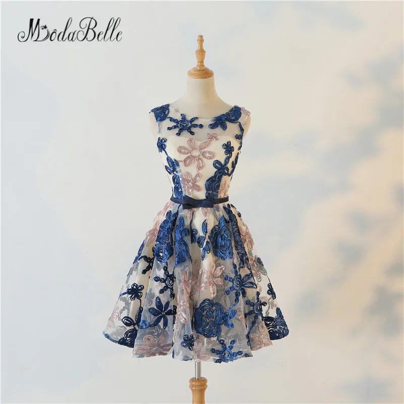 Modabelle Sexy Scoop neck Embroidery Short Party Prom Dresses Robe De Soiree Vestido de Festa Abendkleider 2018 New | Свадьбы и