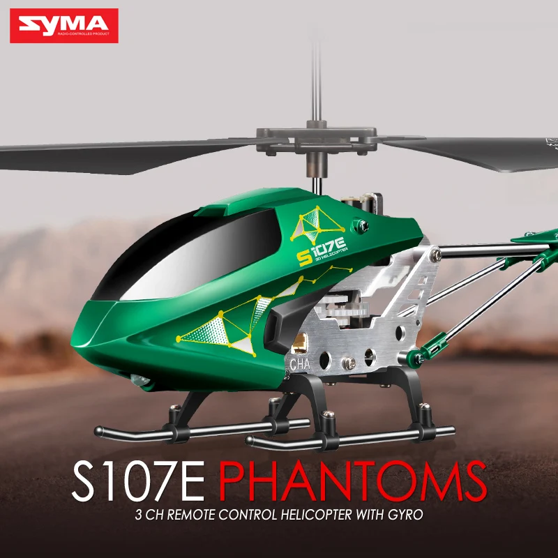 SYMA S107E Electric 3CH Gyro font b RC b font Quadcopter High Quality Colorful Flashing Lights
