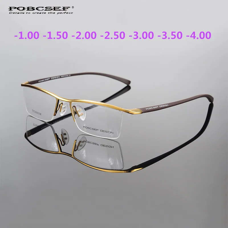 

Half frames titanium glasses frame men Myopia Eyewear Finished Women prescription Myopia Eyeglasses Frame TR90