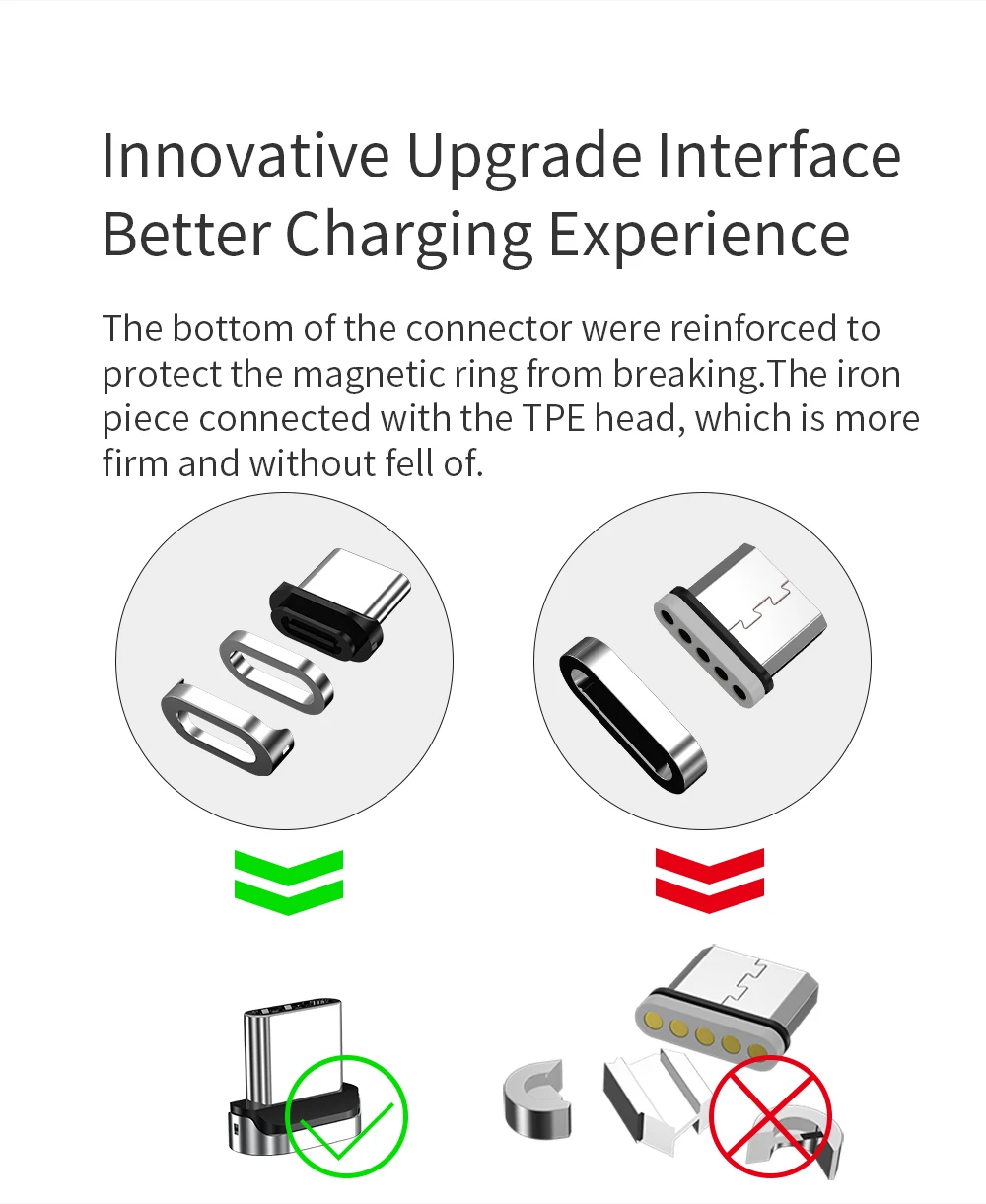 WSKEN X1 Pro USB Магнитный кабель 3A быстрая Магнитная Зарядка usb type C кабель для samsung huawei Xiaomi USB C кабель зарядный провод